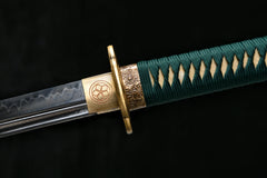Chōtsuka – Long Handle T10 Clay Tempered Blade 翡翠嵐 Hisui Arashi ... blade and saya detail photo