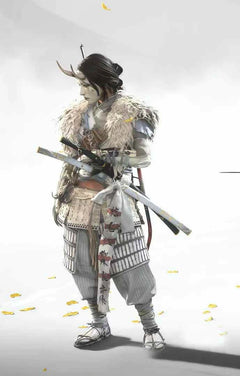 Katana – Ghost of Yōtei Gilded Dawn 1065 Steel | 羊蹄山の魂 破暁鍍金 blade and saya detail photo