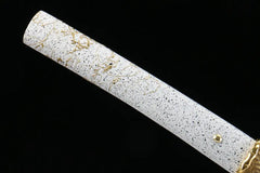 Katana – Ghost of Yōtei Gilded Dawn 1065 Steel | 羊蹄山の魂 破暁鍍金 handle, guard, and fittings detail photo