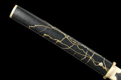 Katana – Ghost of Yōtei Gilded Night T10 Clay Tempered Blade |... handle, guard, and fittings detail photo