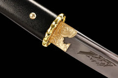 Katana – Ghost of Yōtei Gilded Night T8 Clay Tempered Blade |... blade and saya detail photo
