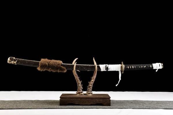 Katana – Fantôme de Yōtei Loup Solitaire Lame T10 Trempée à l'Argile | Âme du Mont Yotei Loup Solitaire