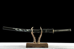Katana – Dark Edge 黑芒斩 - T10 clay tempered steel Katana full product photo