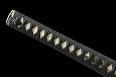 Katana – Kurohōken 黑芒剑 - T10 clay tempered steel Katana handle, guard, and fittings detail photo