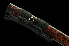Katana – Kurosetsu 黑掣 blade and saya detail photo