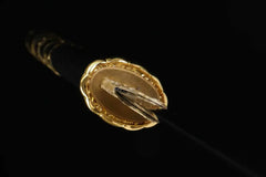Katana – Ghost of Yōtei Gilded Night 1065 Steel | 羊蹄山の魂 暗夜鍍金 blade and saya detail photo