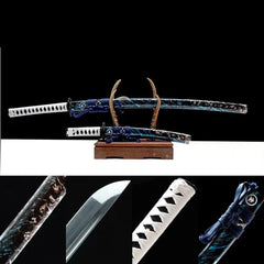 Katana & Wakizashi Set 1060 steel - Ghost of Tsushima display view product photo
