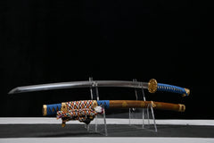 Tachi – Kinkō Tachi 26" Full-Hardened Japanese Tachi Sword 金煌... handle, guard, and fittings detail photo