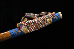 Tachi – Kinkō Tachi 26" Full-Hardened Japanese Tachi Sword 金煌... handle, guard, and fittings detail photo