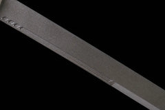 Tactical Katana – 5160 Silent Fang Straight Blade | Silent Fang handle, guard, and fittings detail photo