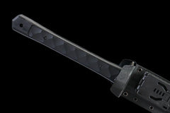 Tactical Katana – 5160 Silent Fang Straight Blade | Silent Fang blade and saya detail photo