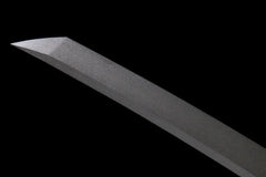 Tactical Katana – 5160 Silent Fang Straight Blade | Silent Fang blade and saya detail photo