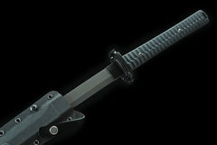 Tactical Katana – Kurokiba 黒牙 handle, guard, and fittings detail photo