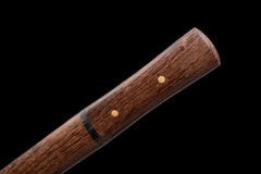 Tanto – Rosewood Whisper 花梨離花の囁き - 1045 carbon steel Tanto blade and saya detail photo