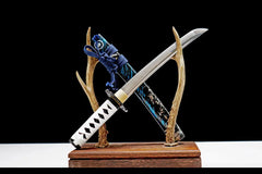 Wakizashi - Ghost of Tsushima: Jin Sakai Wakizashi (1060 steel) blade and saya detail photo