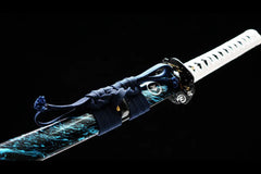 Wakizashi - Ghost of Tsushima: Jin Sakai Wakizashi (1060 steel) blade and saya detail photo