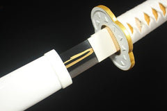 Demon Slayer Katana - Agatsuma Zenitsu Sword 我妻善逸の刀 - Katana - 1060 steel 28 Inch Anime & Game Katana - 10