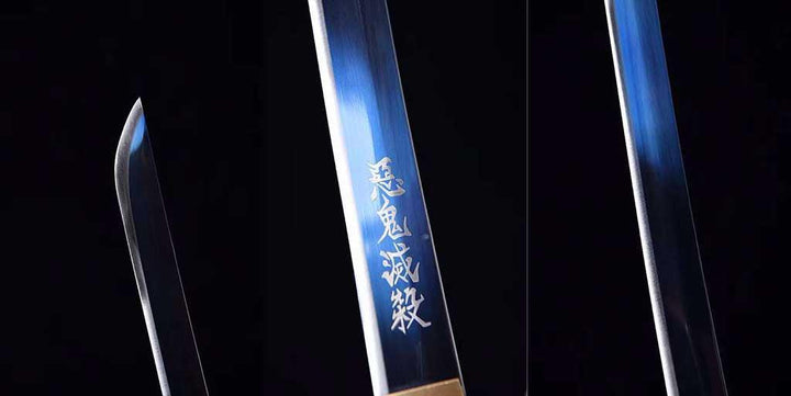 Demon Slayer Katana - Genya Shinazugawa Demon Slayer Sword 不死川玄弥の刀1060 steel28 InchAnime & Game Katana丨NIMOFAN Katana