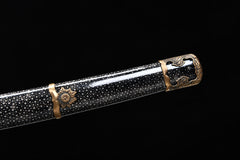 Chrysanthemum Feather Tachi Mountings folded steel Katana | NIMOFAN - 670872406021579
