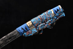 Chrysanthemum Feather Tachi Mountings folded steel Katana | NIMOFAN - 670872406021579