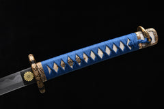 Chrysanthemum Feather Tachi Mountings folded steel Katana | NIMOFAN - 670872406021579