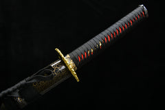 Chrysanthemum 1045 Steel Wakizashi | NIMOFAN - 80872402241466