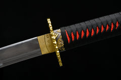 Chrysanthemum 1045 Steel Wakizashi | NIMOFAN - 80872402241466