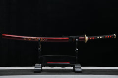 Openwork Wave Purple Finish Steel Katana | NIMOFAN - 920872402281472