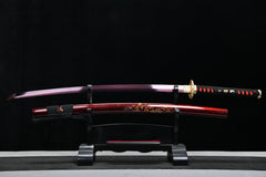 Openwork Wave Purple Finish Steel Katana | NIMOFAN - 920872402281472