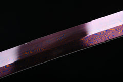 Openwork Wave Purple Finish Steel Katana | NIMOFAN - 920872402281472