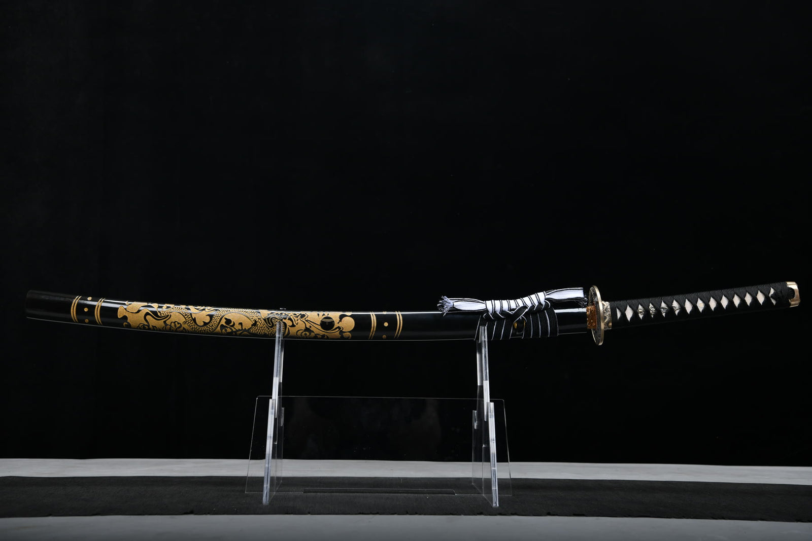Coiling Dragon Blue Finish Steel Katana | NIMOFAN - 930872403011479