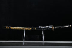Coiling Dragon Blue Finish Steel Katana | NIMOFAN - 930872403011479