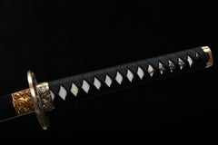 Coiling Dragon Blue Finish Steel Katana | NIMOFAN - 930872403011479
