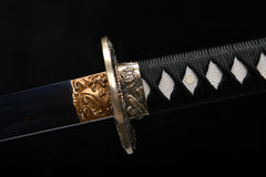 Coiling Dragon Blue Finish Steel Katana | NIMOFAN - 930872403011479