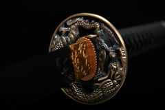 Coiling Dragon Blue Finish Steel Katana | NIMOFAN - 930872403011479