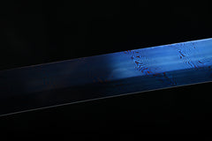 Coiling Dragon Blue Finish Steel Katana | NIMOFAN - 930872403011479