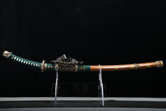 Oda Nobunaga Flame Hamon Tachi Style T10 Steel Katana | NIMOFAN - 860872403011483
