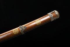 Oda Nobunaga Flame Hamon Tachi Style T10 Steel Katana | NIMOFAN - 860872403011483