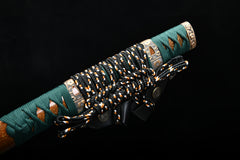 Oda Nobunaga Flame Hamon Tachi Style T10 Steel Katana | NIMOFAN - 860872403011483