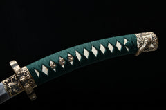 Oda Nobunaga Flame Hamon Tachi Style T10 Steel Katana | NIMOFAN - 860872403011483