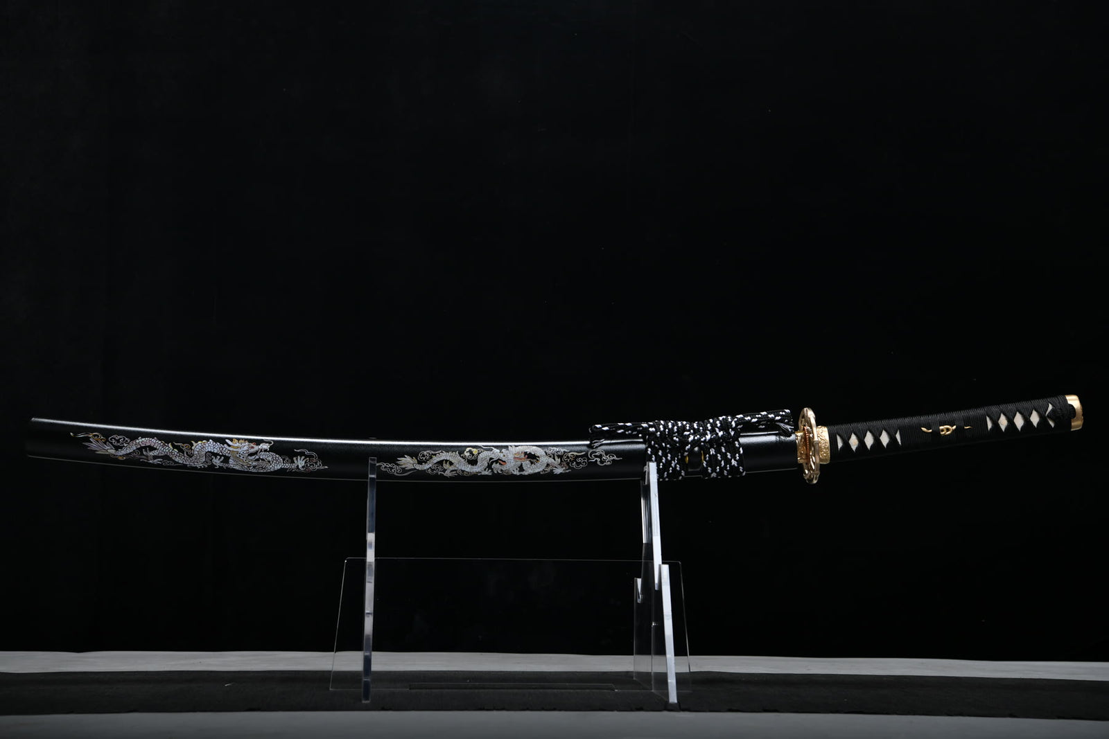 Twin Dragon Wolf-Tooth Polish T10 Steel Katana | NIMOFAN - 530872403081492