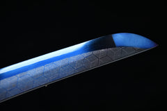 Auspicious Beast Blue Finish 1060 Steel Katana | NIMOFAN - 710872403171506