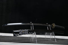 Cloud Dragon Blackened Carving A 1060 Steel Katana | NIMOFAN - 710872403171507