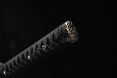Cloud Dragon Blackened Carving A 1060 Steel Katana | NIMOFAN - 710872403171507