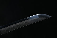 Cloud Dragon Blackened Carving A 1060 Steel Katana | NIMOFAN - 710872403171507