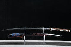 Little Giant Dragon Blackened Carving 1060 Steel Katana | NIMOFAN - 810872403171508