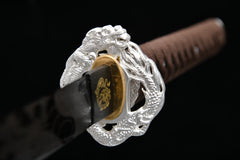 Little Giant Dragon Blackened Carving 1060 Steel Katana | NIMOFAN - 810872403171508
