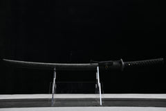 Cloud Dragon Blackened Carving B 1060 Steel Katana | NIMOFAN - 710872403171509