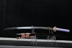 Cloud Dragon Reverse-Wave Hamon Steel Katana | NIMOFAN - 340872403251516