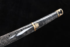 Chrysanthemum Torch Hamon Tachi Mountings T10 steel Katana | NIMOFAN - 570872405301568
